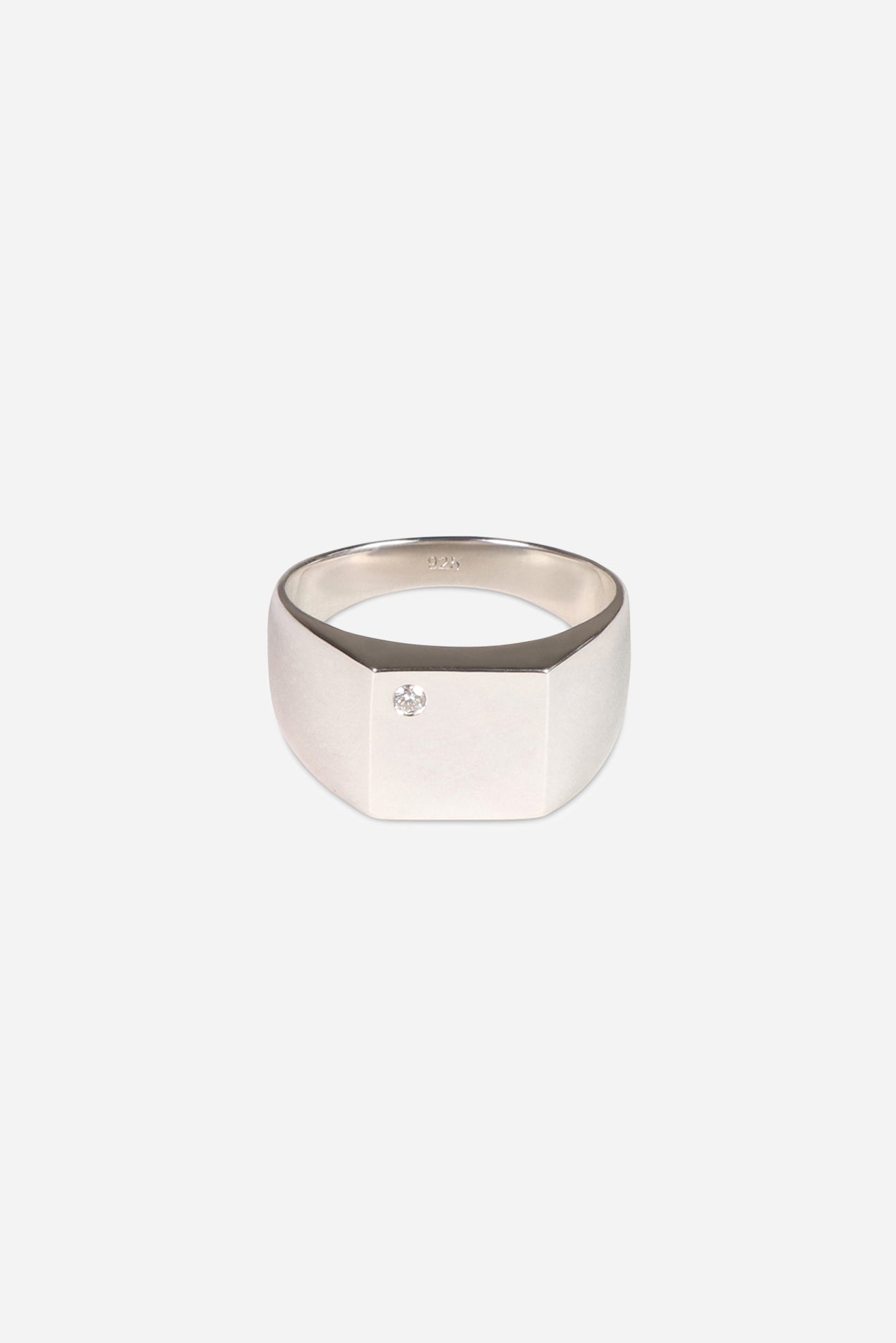 Saturdays NYC Diamond Signet Ring 925 Sterling Silver