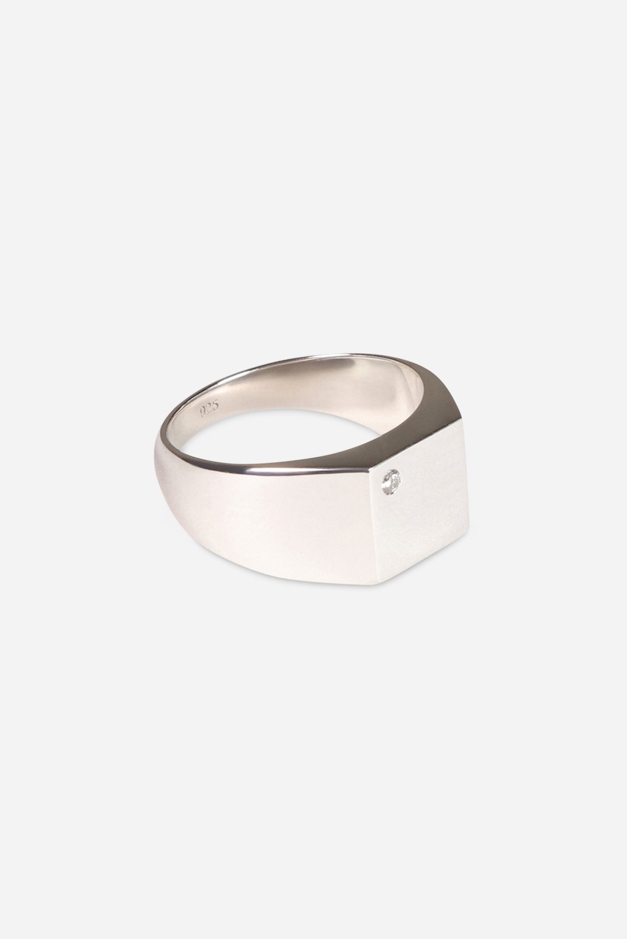 Saturdays NYC Diamond Signet Ring 925 Sterling Silver