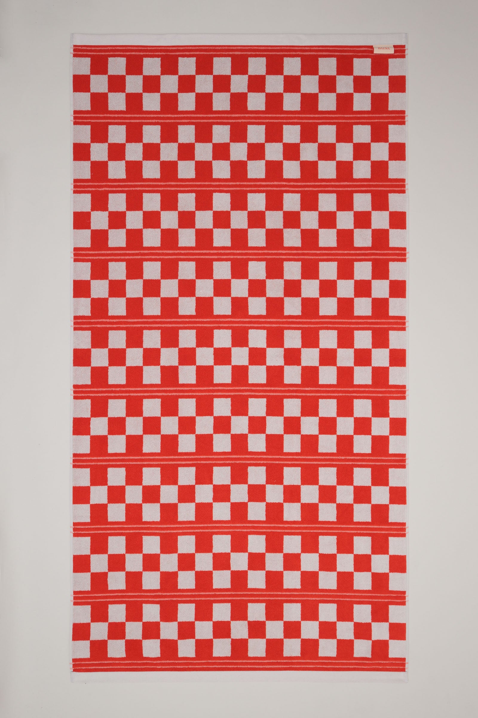 Saturdays NYC Busby Pool Towel in Cloud / Ranch Red