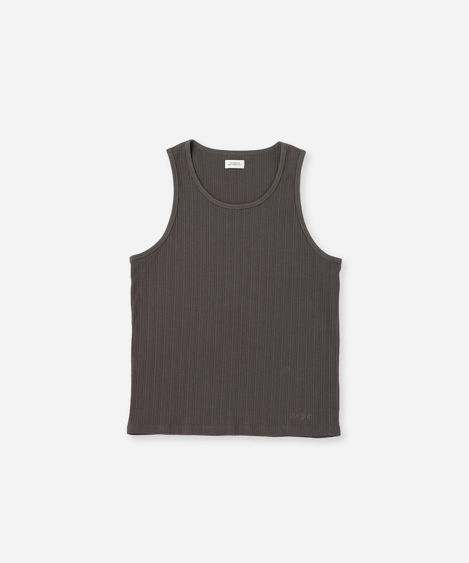 Saturdays NYC Venice Rib Tank in Charcoal