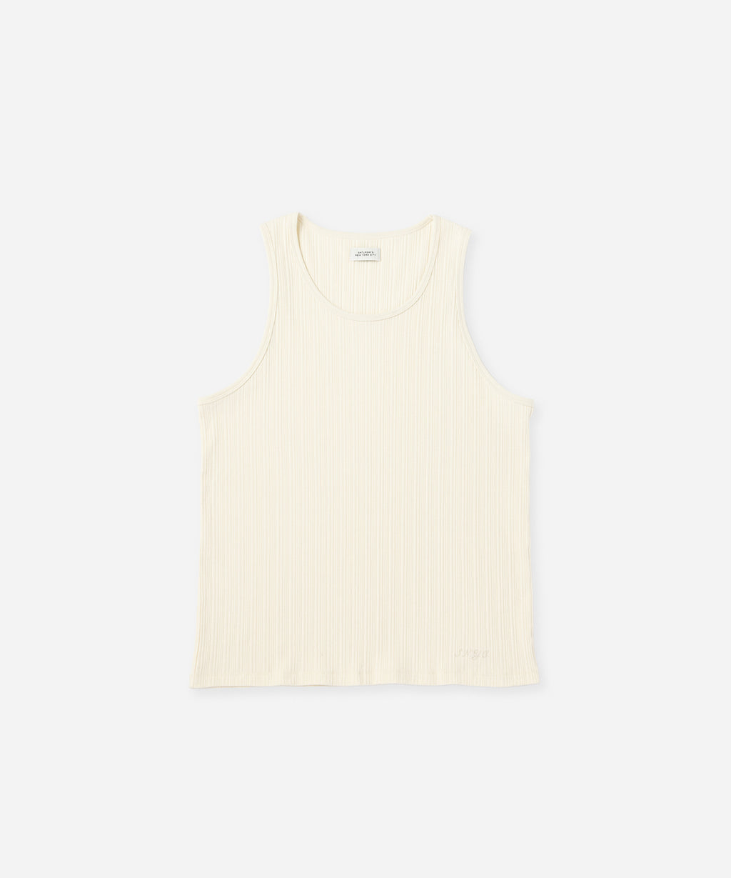 Saturdays NYC Venice Rib Tank in Ivory
