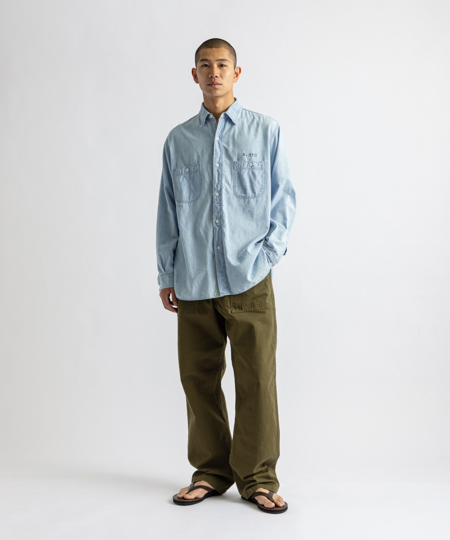orSlow x Saturdays Herringbone Vintage Fit Fatigue Pants