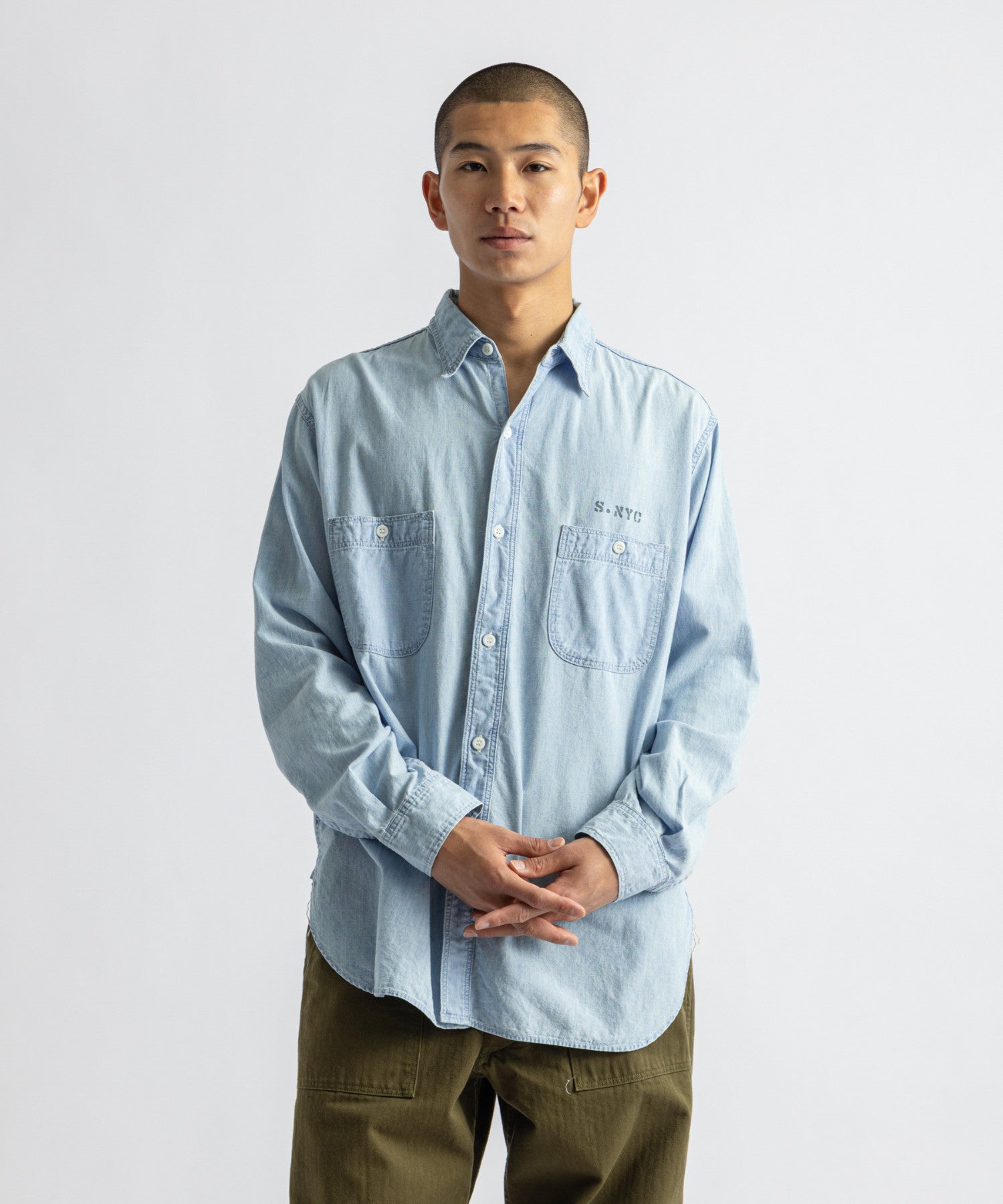 orSlow x Saturdays Relax Fit Chambray Work Shirt