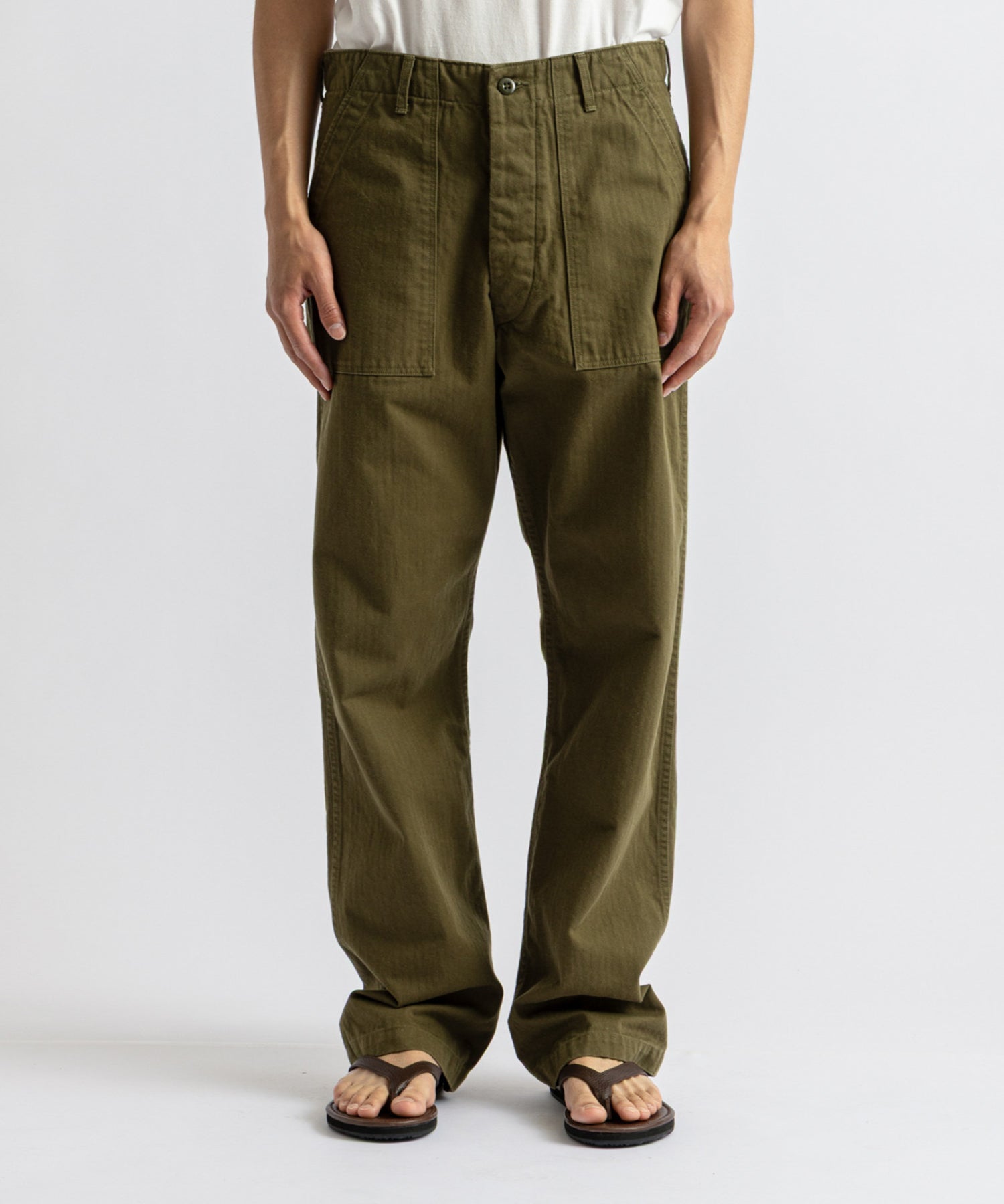 orSlow x Saturdays Herringbone Vintage Fit Fatigue Pants