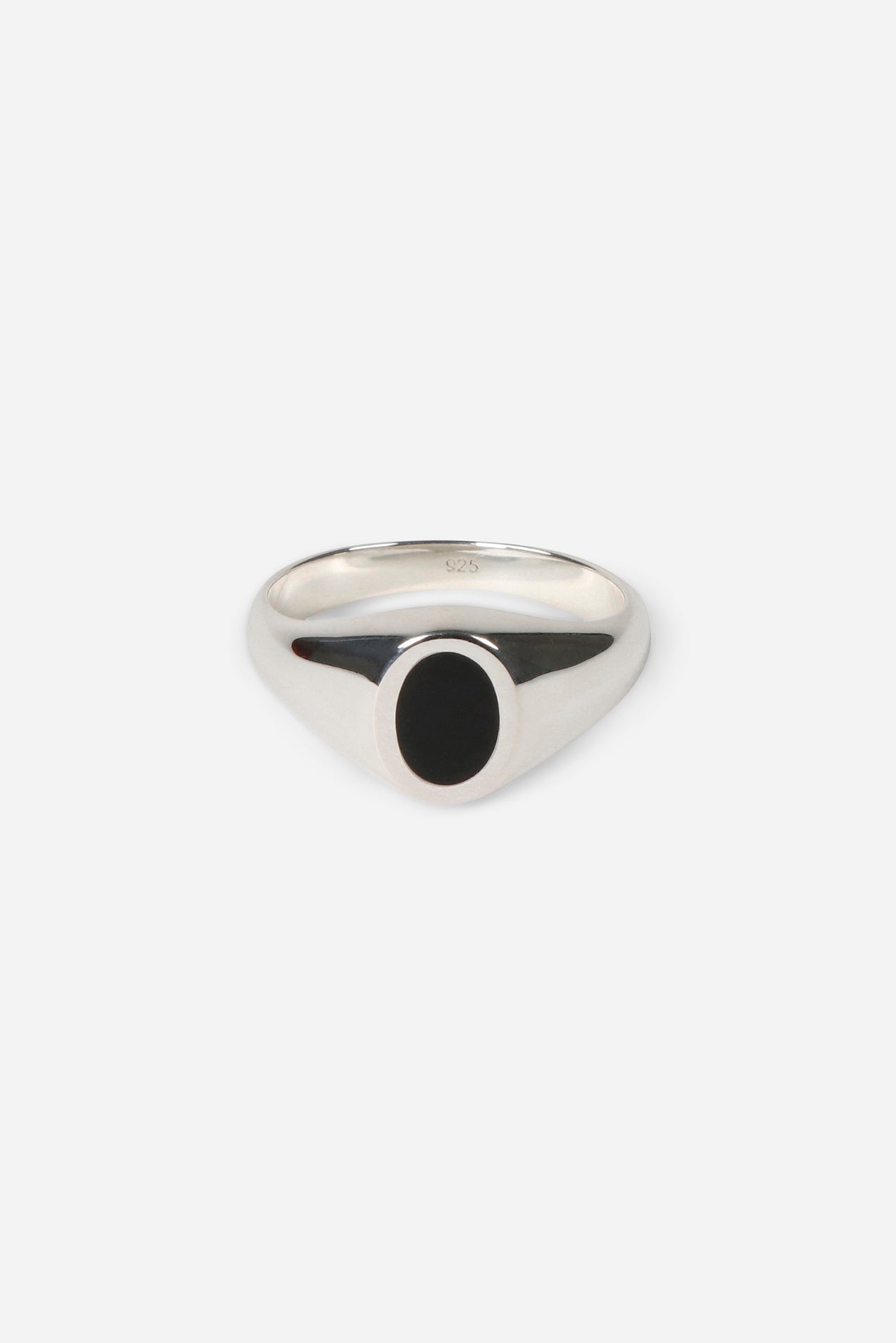 Saturdays NYC Type 019 Enamel Oval Signet Sterling Silver